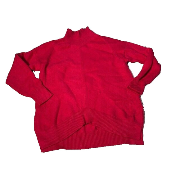 Anthropologie Maeve Womens Crystal Tunic Sweater Chartreuse Hi-Low Pink Size XS - Picture 1 of 10